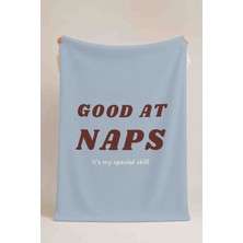 Luvis Store Good At Naps Yazılı Çok Amaçlı Polar Battaniye & Örtü