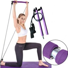 Multiflexpro Squat Pilates Barı Direnç Lastikli Egzersiz Çubuğu