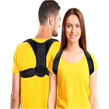 Multiflexpro Dik Durmak Için Sırt Kemeri Aparatı Dik Duruş Korsesi Siyah Unisex Kemerli Ayarlanabilir