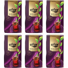 Efor Çay Efor Bergamot Aromalı Dökme Siyah Çay 1 kg - 6\'lı Set