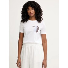 mm Beyaz Kadın T-Shirt 2616941108600