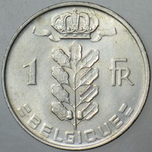 Banknoting Belçika 1 Frank 1967 Belgıque Çilaltı.