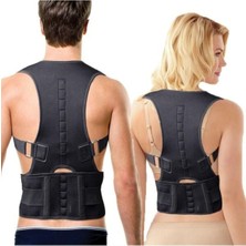 Multiflexpro Siyah Kadın Erkek Dik Duruş Kamburluk Önleyici Manyetik Bel Omuz Korsesi Manyetik Dik Duruş Korsesi