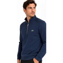Lacoste  Fermuar Yaka Regular Fit Lacivert  Uzun  Kol