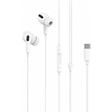 Pmr Oneplus 8 PRO128 GB Ile Uyumlu Hepu Titan Serisi Silikonlu Type-C Kablolu Kulaklık 1.2m Süper Bass