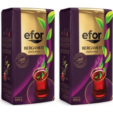 Efor Çay Bergamot Aromalı Dökme Siyah Çay 1 kg - 2’li Set