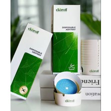 Ekoroll Tek Kullanımlık Kağıt Küllük - Kokusuz Jeli Su ile Aktifleşen Koku Hapseden Pratik Hijyenik Taşınabilir Sihirli Küllük - 10 Adetli Paket