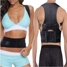 Multiflexpro Kamburluk Önleyici Manyetik Spor Dik Duruş Korsesi Bel Omuz Sırt Kemeri Aparatı Manyetik Yelek