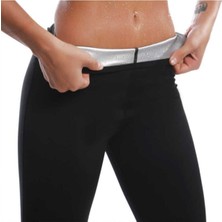 Multiflexpro Kadın Siyah Termal Sauna Tayt Terleme Taytı Spor Fitness Taytı