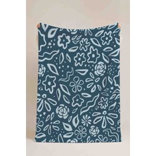 Luvis Store Sky Bloom Çiçekli Çok Amaçlı Polar Battaniye & Örtü