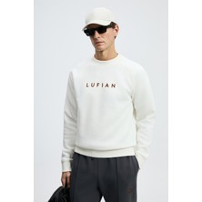 Lufian Bren Erkek Sweatshirt Kırık Beyaz
