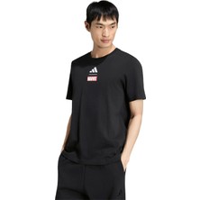 Adidas KR3609 M Dny Graphıc T Siyah Bisiklet Yaka Düz Erkek T-Shirt