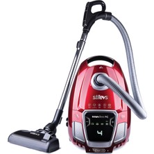 Stilevs Soundless Elektrikli Süpürge Kırmızı 700 W Turbo Başlık ve Emiş Gücü Ayarı ile Pratik Temizlik