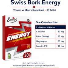 Swiss Bork Energy Vitamin ve Mineral Kompleksi 30 Tablet