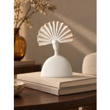 Nixa Aria Soyut Figürlü Dekoratif Biblo Kırık Beyaz 11 × 3 × 17 cm