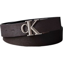 Calvin Klein Siyah Erkek Kemer Ck Buckle Tumbled 35MM Adj/rev