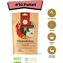 The Good Wild Filizlendirilmiş Çıtır Çiğ Karabuğday & Darı | Glutensiz Vegan Atıştırmalık | Yüksek Lif | 4X150 gr