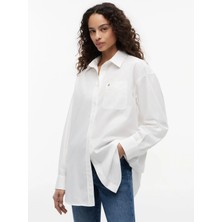 Tommy Jeans Beyaz Kadın Gömlek DW0DW22936YBL