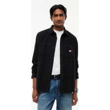 Tommy Jeans Siyah Erkek Gömlek DM0DM23705BDS Tjm Rlx Corduroy Shı