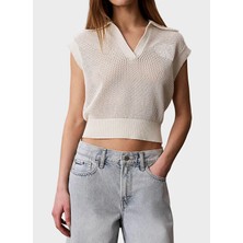 Calvin Klein Jeans Bej Kadın Triko T-Shirt LV047G303GYAS