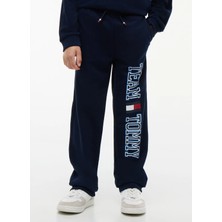 Tommy Hilfiger Lacivert Erkek Çocuk Regular Fit Sweatpant KB0KB10497-TEAM Tommy Sweatpant