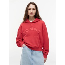 Tommy Jeans Kırmızı Kadın Nakışlı Sweatshirt DW0DW22822XK9