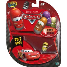 PlayZen Mighty Beanz Disney Pixar Cars 4'lü Paket Arabalar Oyuncağı 5+ Yaş