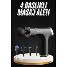Mini Şarjlı Masaj Aleti, 4 Başlıklı, Taşınabilir ve Güçlü Masaj Keyfi