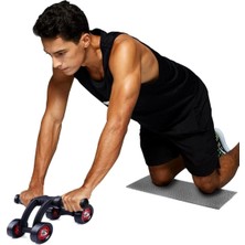 Multiflexpro Ab Wheel Roller Fitness Karın Kası Aleti 4 Tekerlek Tekerleği Düşük Gürültülü Karın Egzersizi