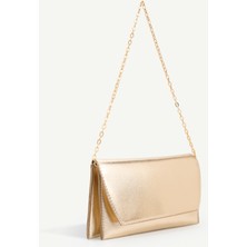 Beshora Matias Altın Zincir Askılı Kadın El ve Omuz Çantası – Şık Portföy Clutch