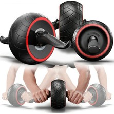 Multiflexpro Ab Wheel Roller Geniş Karın Kası Tekerleği, Oto Frenli Fitness Gövde Egzersizi Tekerleği Spor Aleti