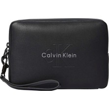 Calvin Klein Siyah Erkek Traş Çantası Bold Pouch W/ Handle