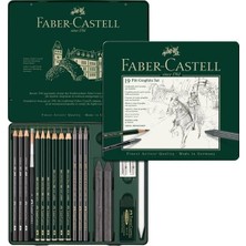 Faber-Castell Pitt Graphite Karakalem Eskiz  Çizim Seti 19 Parça Sanatsal Malzemeler için Kaliteli Seçim