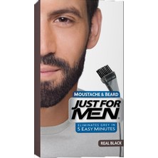 Just For Men Just For Man Siyah Sakal Ve Bıyık Boyası Krem Formda Hızlı Etki ile Gri Tonları 5 Dakikada Yok Eder