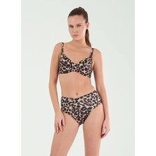 Louren Siyah Kadın Leopar Bikini Takım B21077