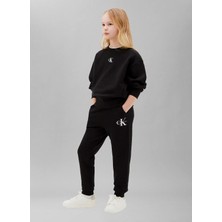 Calvin Klein Siyah Erkek Çocuk Baskılı Sweatpant LV1CKTJC08BEH-MONOLOGO Sweatpants