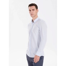 Altınyıldız Classics Mavi Erkek Düğmeli Slim Fit Gömlek ACE201271092