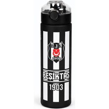 Beşiktaş Siyah Çocuk Matarası 26391-BEŞİKTAŞ Çubuklu Tritan Matar