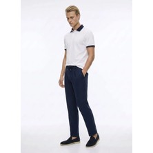 Ted Baker Lacivert Erkek Tapered Fit %100 Keten Pantolon TBMRTR2012