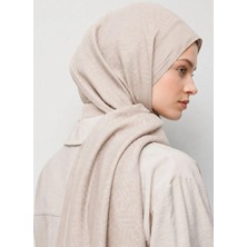 Mizalle Bej Kadın Geometrik Desen Şal M2MZ4030300014