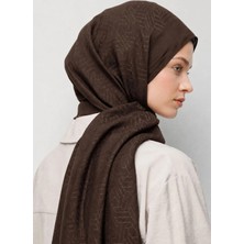 Mizalle Kahverengi Kadın Geometrik Desen Şal M2MZ4030300014