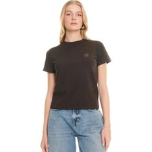 Ted Baker Kahverengi Kadın Bisiklet Yaka T-Shirt TBWRTS3023