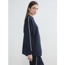 Lc Waikiki Yeni Sezon Bisiklet Yaka Oversize Kadın Sweatshirt Tunik