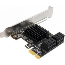Alfais 5075 Pci Express Pci-E 4 Port Sata 3.0 HDD SSD Girşi Çoklayıcı Kart