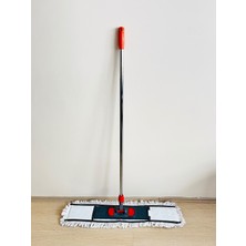 Bir Sürü Eşya Pak Market Metal Krom Saplı Paletli Mop Paspas Takımı 80 cm Bezli Hastane Işyeri Temizliği Için Geniş Temizleme Yüzeyi