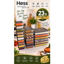 Hess Mikrodalga ve Difriz Uyumlu 23 Adet Saklama Kabı Seti 2400MLX6+1200X7+600X10