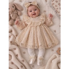 Pugi Baby Pugi Kız Bebek Abiye Mevlüt Elbisesi 4021