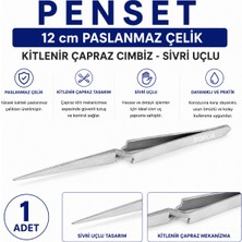 Labolist Penset 12 cm - Kitlenir Çapraz Cımbız - Sivri Uçlu
