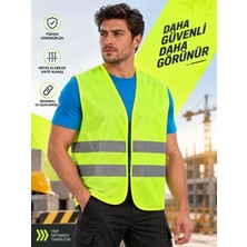 Gümrük Bey 2 Adet Reflektörlü Yeşil Ikaz Yeleği Xxl  – Işçi & Motorcu Güvenlik Yeleği