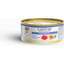 Lavital Ton Balıklı Bal Kabaklı ve Enginarlı Yetişkin Kedi Konservesi 85GR x 12 Adet